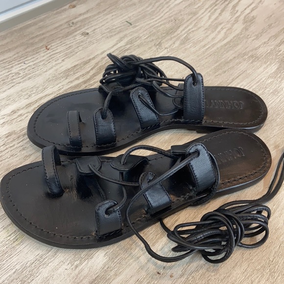 JOHNNY WAS leather gladiator sandals size 7 - Picture 1 of 5